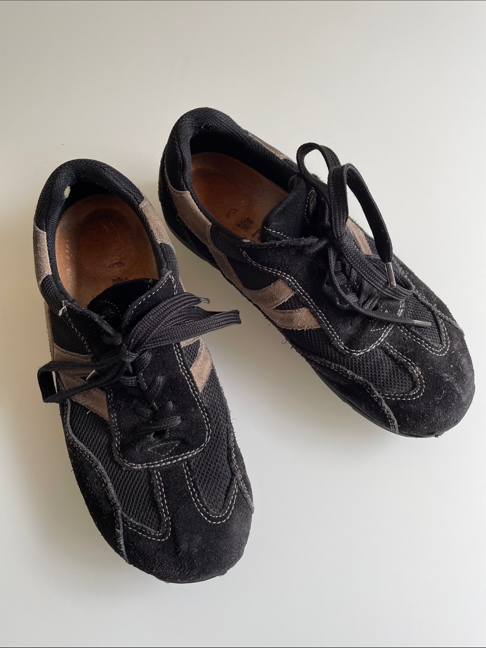 Birkenstock Black and Brown Women's Casual Lace-Up Sneakers